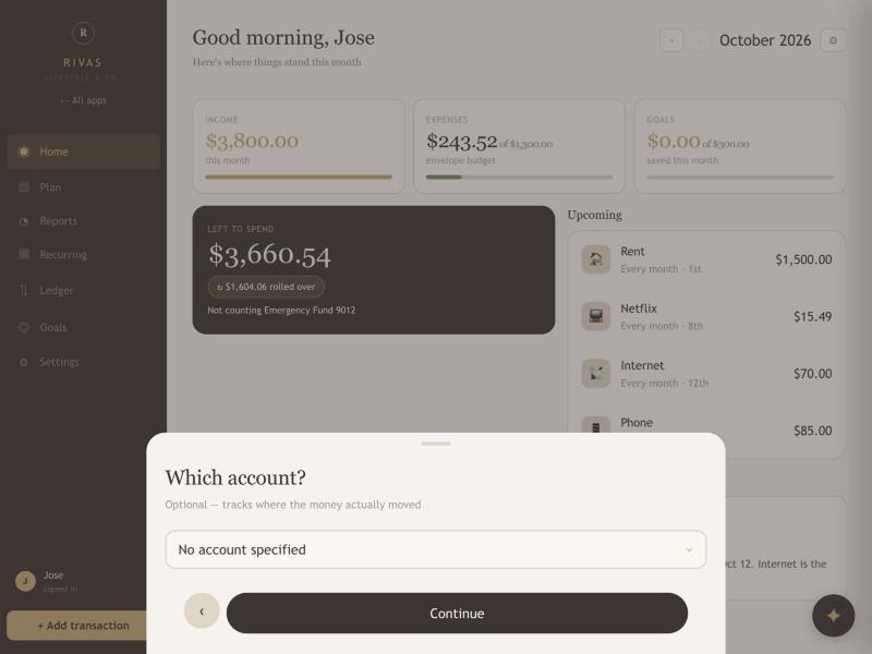 The Which account step